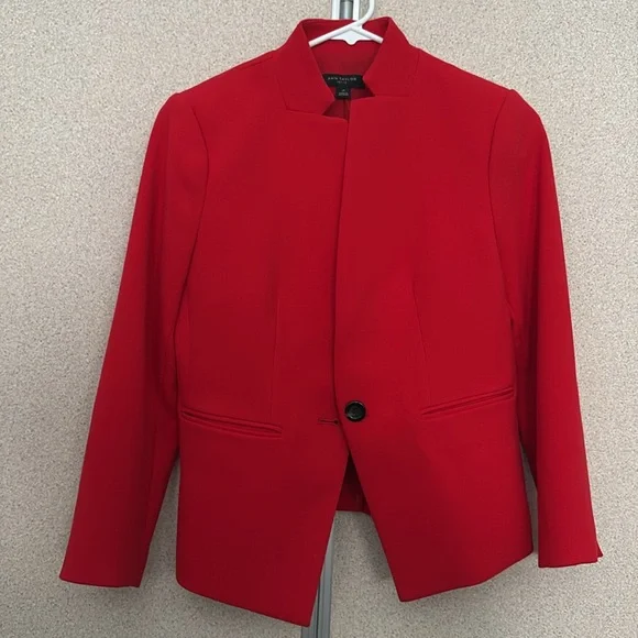 Ann Taylor Bold Red Blazer - Picture 1 of 5